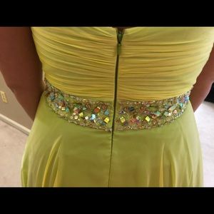 Lime green/yellow prom dress!